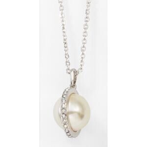 NIB Touchstone Crystal by Swarovski Captured Crystal Pearl Necklace